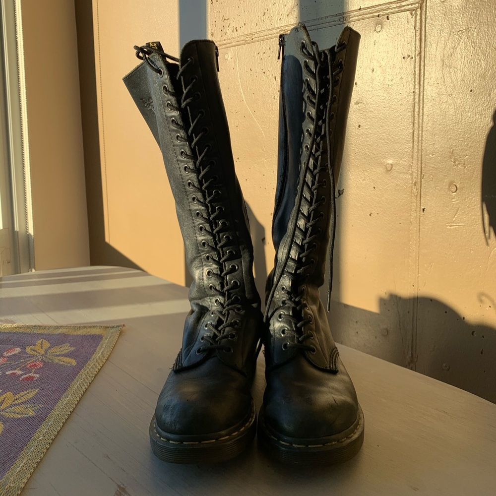 Dr. Martens Virginia black knee high boots